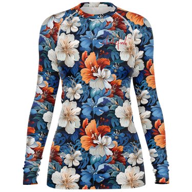 Chokefish™ Long Sleeve Rashguard Floral Woman's Shirt-008